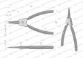 Szczypce do pierścieni osadczych 180 mm zewnętrzne proste Waryński-72064