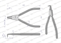 Szczypce do pierścieni osadczych 240 mm zewnętrzne wygięte Waryński-72027