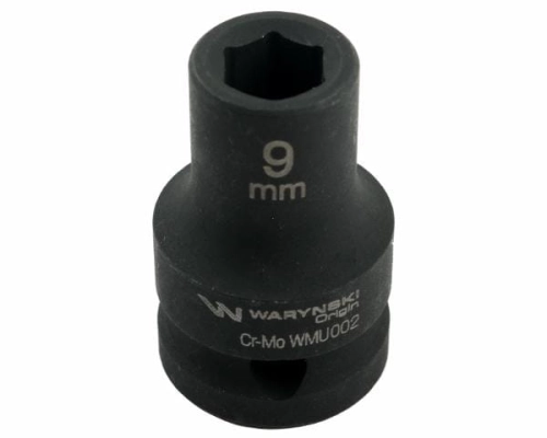 Nasadka udarowa sześciokątna 1/2". 9 mm. CrMo. DIN 3129. Waryński-69176