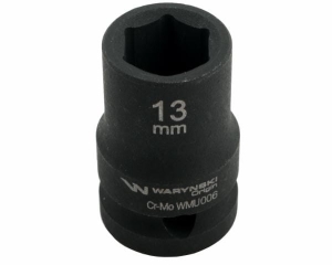 Nasadka udarowa sześciokątna 1/2". 13 mm. CrMo. DIN 3129. Waryński