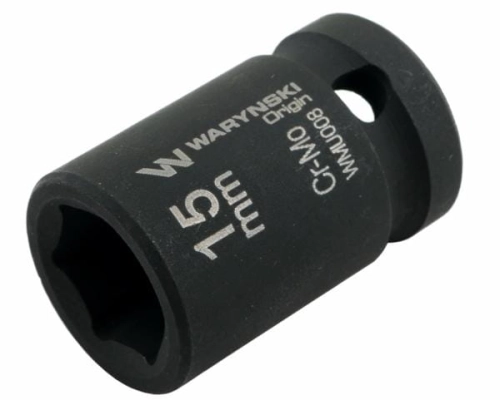 Nasadka udarowa sześciokątna 1/2". 15 mm. CrMo. DIN 3129. Waryński-69354