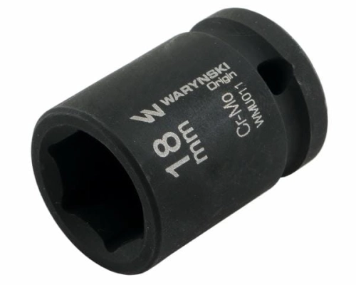 Nasadka udarowa sześciokątna 1/2". 18 mm. CrMo. DIN 3129. Waryński-69366