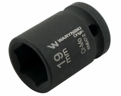 Nasadka udarowa sześciokątna 1/2". 19 mm. CrMo. DIN 3129. Waryński-69370