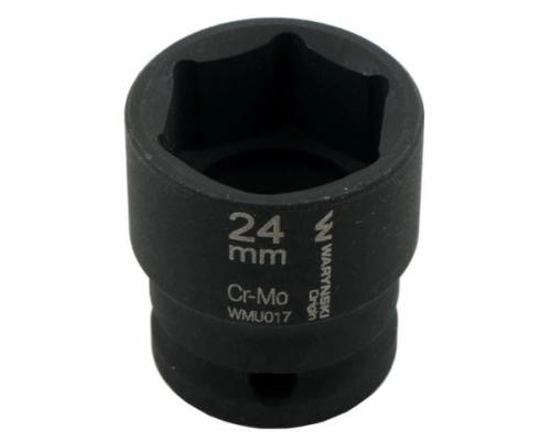 Nasadka udarowa sześciokątna 1/2". 24 mm. CrMo. DIN 3129. Waryński-69188