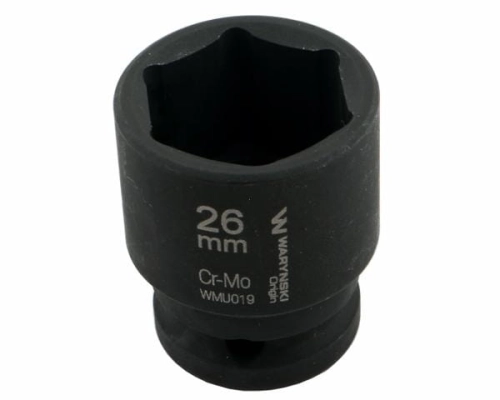 Nasadka udarowa sześciokątna 1/2". 26 mm. CrMo. DIN 3129. Waryński-69196