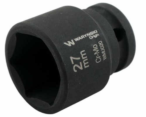 Nasadka udarowa sześciokątna 1/2". 27 mm. CrMo. DIN 3129. Waryński-69200