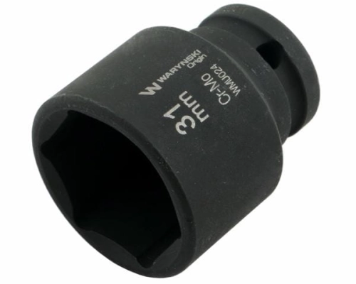 Nasadka udarowa sześciokątna 1/2". 31 mm. CrMo. DIN 3129. Waryński-69216