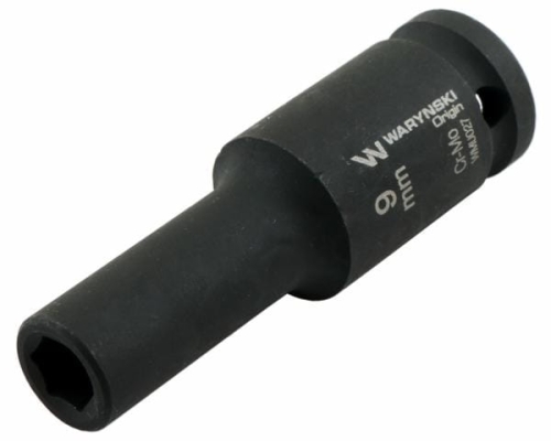 Nasadka udarowa sześciokątna długa 1/2". 9 mm. CrMo. DIN 3129. Waryński-69228