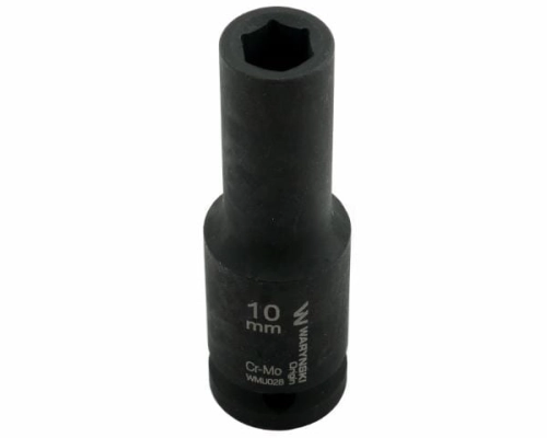 Nasadka udarowa sześciokątna długa 1/2". 10 mm. CrMo. DIN 3129. Waryński-69232