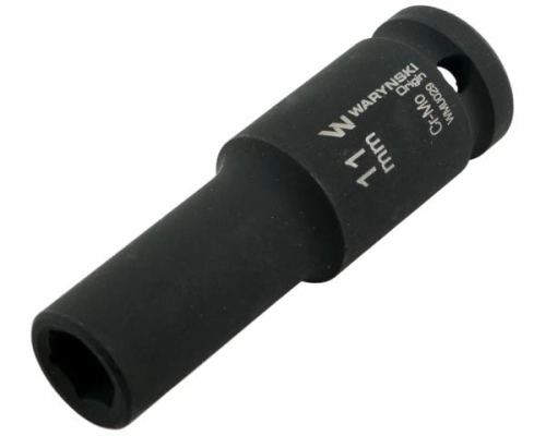 Nasadka udarowa sześciokątna długa 1/2". 11 mm. CrMo. DIN 3129. Waryński-69236