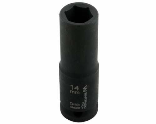 Nasadka udarowa sześciokątna długa 1/2". 14 mm. CrMo. DIN 3129. Waryński-69244