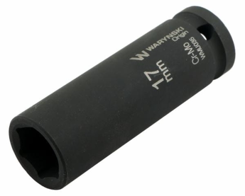 Nasadka udarowa sześciokątna długa 1/2". 17 mm. CrMo. DIN 3129. Waryński-69256