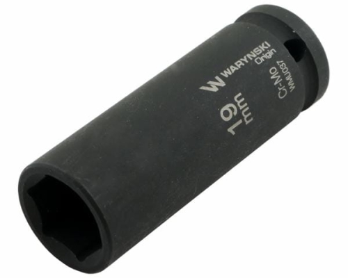 Nasadka udarowa sześciokątna długa 1/2". 19 mm. CrMo. DIN 3129. Waryński-69264