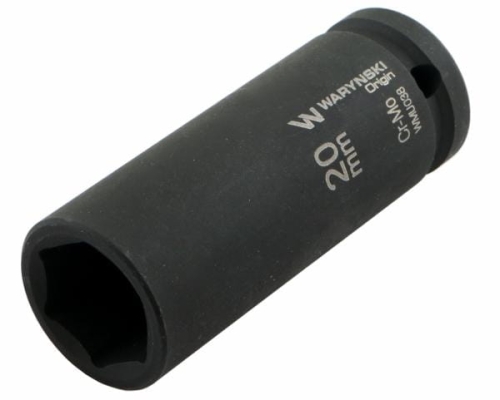 Nasadka udarowa sześciokątna długa 1/2". 20 mm. CrMo. DIN 3129. Waryński-69268