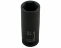 Nasadka udarowa sześciokątna długa 1/2". 21 mm. CrMo. DIN 3129. Waryński-69272