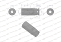 Nasadka udarowa sześciokątna długa 1/2". 22 mm. CrMo. DIN 3129. Waryński-69278