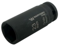 Nasadka udarowa sześciokątna długa 1/2". 23 mm. CrMo. DIN 3129. Waryński-69281