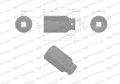Nasadka udarowa sześciokątna długa 1/2". 30 mm. CrMo. DIN 3129. Waryński-69304