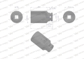 Nasadka udarowa sześciokątna długa 1/2". 31 mm. CrMo. DIN 3129. Waryński-69308