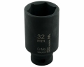 Nasadka udarowa sześciokątna długa 1/2". 32 mm. CrMo. DIN 3129. Waryński-69313