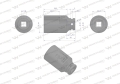 Nasadka udarowa sześciokątna długa 1/2". 32 mm. CrMo. DIN 3129. Waryński-69312