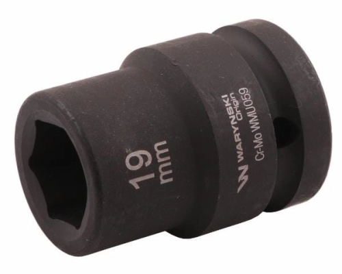 Nasadka udarowa sześciokątna 3/4". 19 mm. CrMo. DIN 3129. Waryński-69776