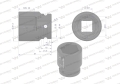 Nasadka udarowa sześciokątna 3/4". 34 mm. CrMo. DIN 3129. Waryński-69741