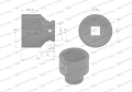 Nasadka udarowa sześciokątna 3/4". 49 mm. CrMo. DIN 3129. Waryński-69816