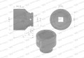Nasadka udarowa sześciokątna 3/4". 59 mm. CrMo. DIN 3129. Waryński-69846