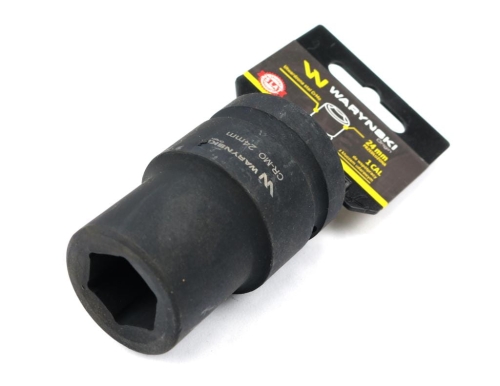 Nasadka udarowa sześciokątna 1" długa. 24 mm. CrMo. DIN 3129 Waryński-80349