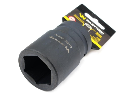 Nasadka udarowa sześciokątna 1"długa. 36 mm. CrMo. DIN 3129 Waryński-80361