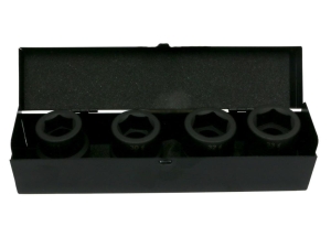 Zestaw nasadek udarowych  1"  4 cz. 27. 30. 32. 33 mm ze stali CrMo  DIN 3129 Waryński