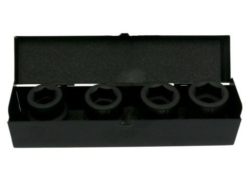 Zestaw nasadek udarowych  1"  4 cz. 27. 30. 32. 33 mm ze stali CrMo  DIN 3129 Waryński-74672