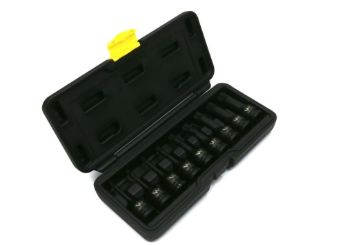 Zestaw nasadek udarowych 1/2 typu SPLINE  9 el  Waryński-77470