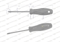 Wkrętak płaski 3 x 75 mm. stal SVCM. Waryński-68725