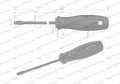 Wkrętak płaski 5 x 100 mm. stal SVCM. Waryński-68731