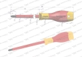 Wkrętak PH3 150 mm izolowany VDE stal S2, Waryński-69715