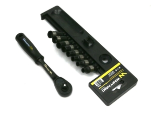 Zestaw L nasadek 3/8  6 7 8 9 10 11 12 13 mm z grzechotką  Waryński