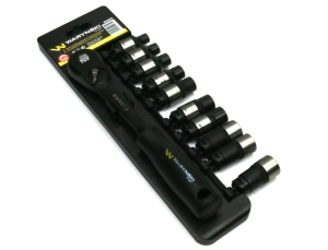 Zestaw L nasadek 1/2 z grzechotką   8 9 10  11 12 13 14 15 16 17 mm  11 el Waryński