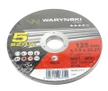 Tarcza do cięciai inoxu 125 x1.0 x22.23 mm Waryński (sprzedawane po 5 szt po 5 szt)-80154