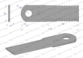 Nóż, obrotowy rozdrabniacz słomy sieczkarnia 173x50x5mm otwór 20 zastosowanie 87318316 New Holland WARYŃSKI, Waryński-122134