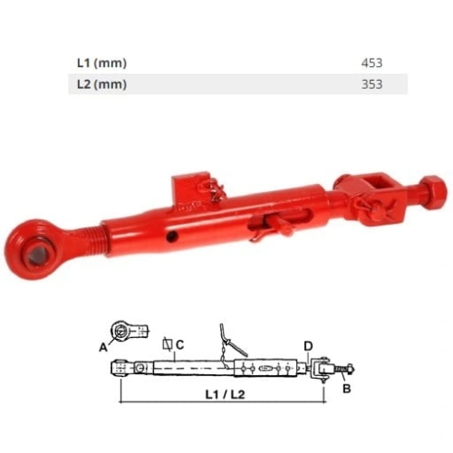 STABILIZATOR BOCZNY CASE 3210, 3220, 3230, 4210, 4220, 4230, 4240, C50, C60, C70, C80, C90, CX100, CX50, CX60, CX70, CX80, CX90 119307A3, 224249A2