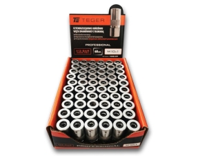 Zestaw w ekspozytorze czteroszczękowych końcówek węża smarownicy z blokadą M10x1. 413 BAR (6000 PSI) Professional TEGER (sprzedawane po 60 szt.)