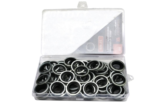 Podkładka metalowo gumowa z prowadzeniem BSP 1/2" TEGER ( sprzedawane po 100 )-122207