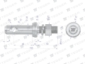 Sworzeń z gwintem T-SG22461845130 fi 22/46 mm M18x1.5/45 mm  130 mm TEGER-123028