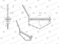 Sworzeń zaczepu z wygiętym uchwytem 19x175 TEGER-123068