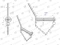 Sworzeń zaczepu z wygiętym uchwytem 25x130 TEGER-123293