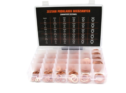 Zestaw podkładek miedzianych 580szt TEGER-122265