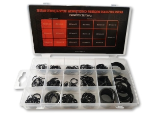 Zestaw zewnętrznych i wewnętrznych pierścieni segera TEGER (sprzedawane po 225szt.)