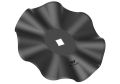 Talerz, prosty falowany gruba fala 510 otwór 30x30 grubość 5 mm stal borowa, Waryński-123389